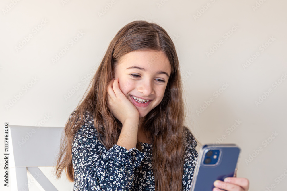 Happy girl with phone. Portrait of attractive cheerful amazed girl using phone. Happy girl with phone. Portrait of attractive cheerful amazed girl using phone.