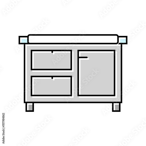 cutting board restaurant equipment color icon vector. cutting board restaurant equipment sign. isolated symbol illustration