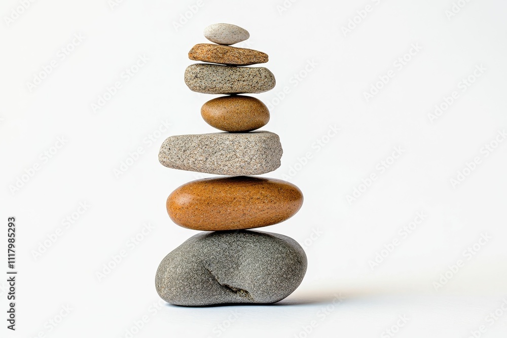 Balanced stones, various colors, serene arrangement. Balanced stones, various colors, serene arrangement.