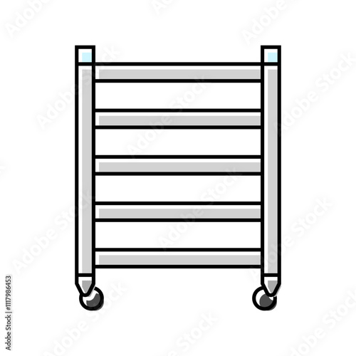 shelving restaurant equipment color icon vector. shelving restaurant equipment sign. isolated symbol illustration