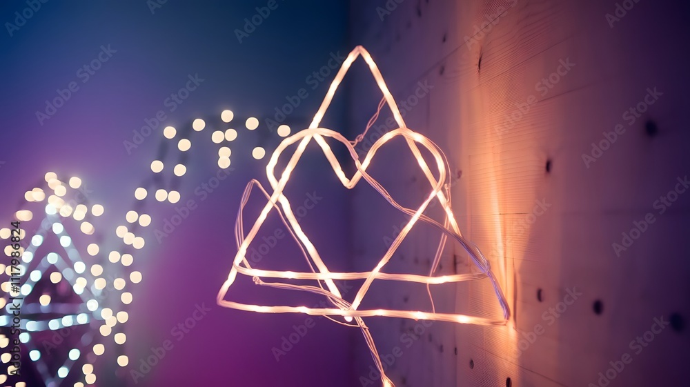 a heart shaped object with lights around it a heart shaped object with lights around it