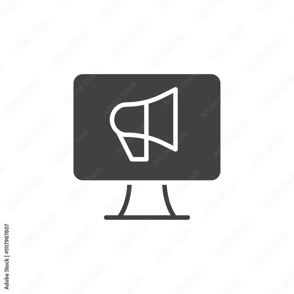 Advertising internet marketing icon flat and simple set design Advertising internet marketing icon flat and simple set design