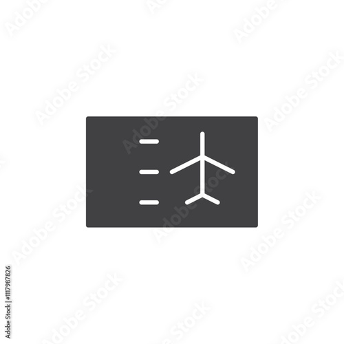 Airline ticket icon flat and simple set design
