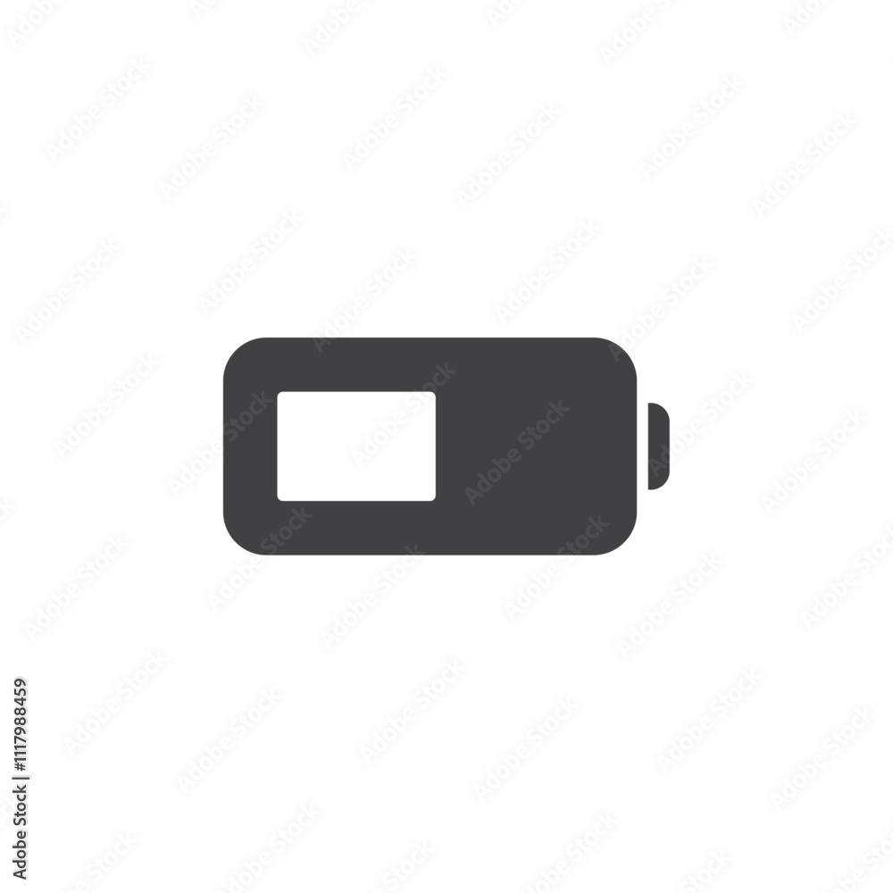 Battery icon flat and simple set design Battery icon flat and simple set design