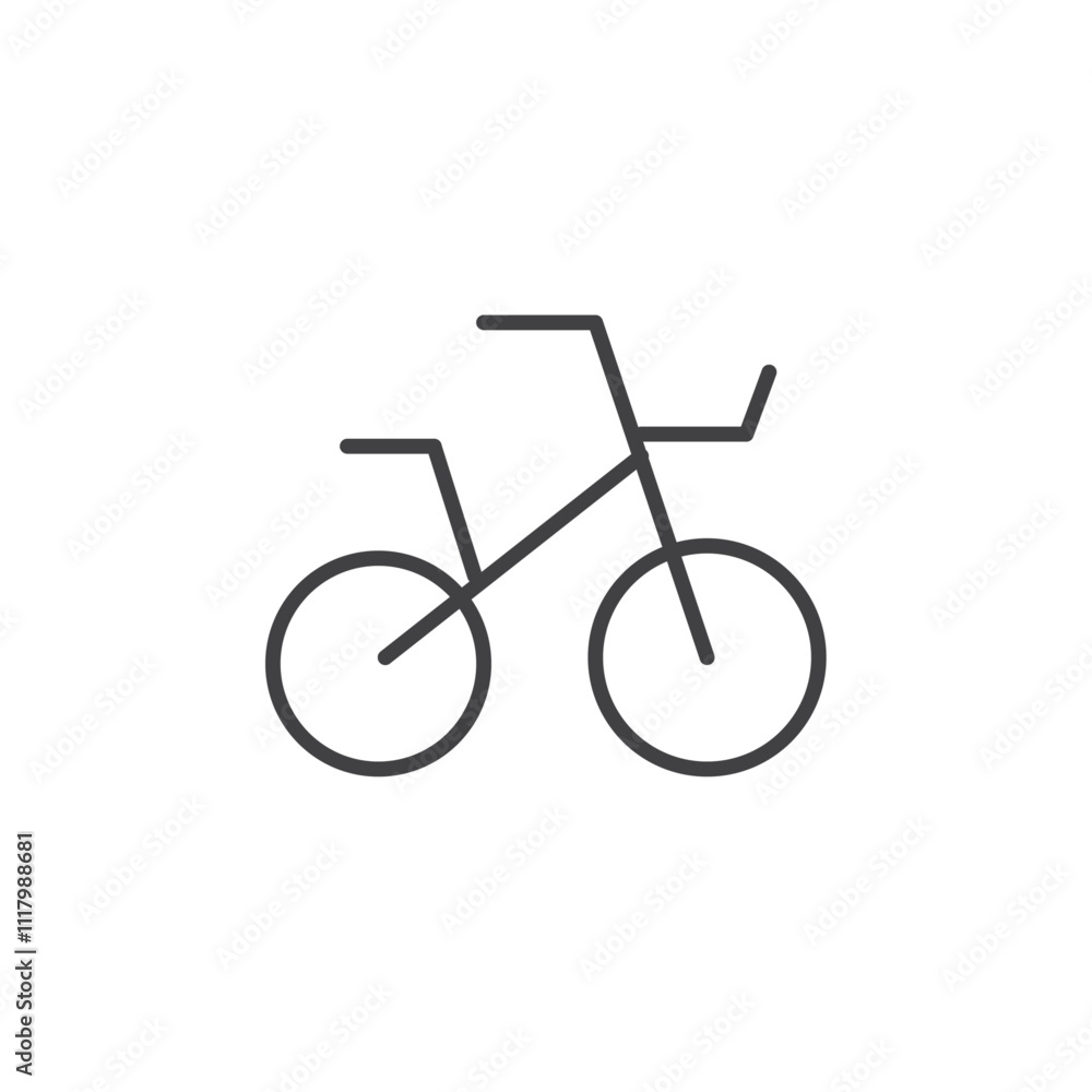 Bicycle icon flat and simple set design Bicycle icon flat and simple set design