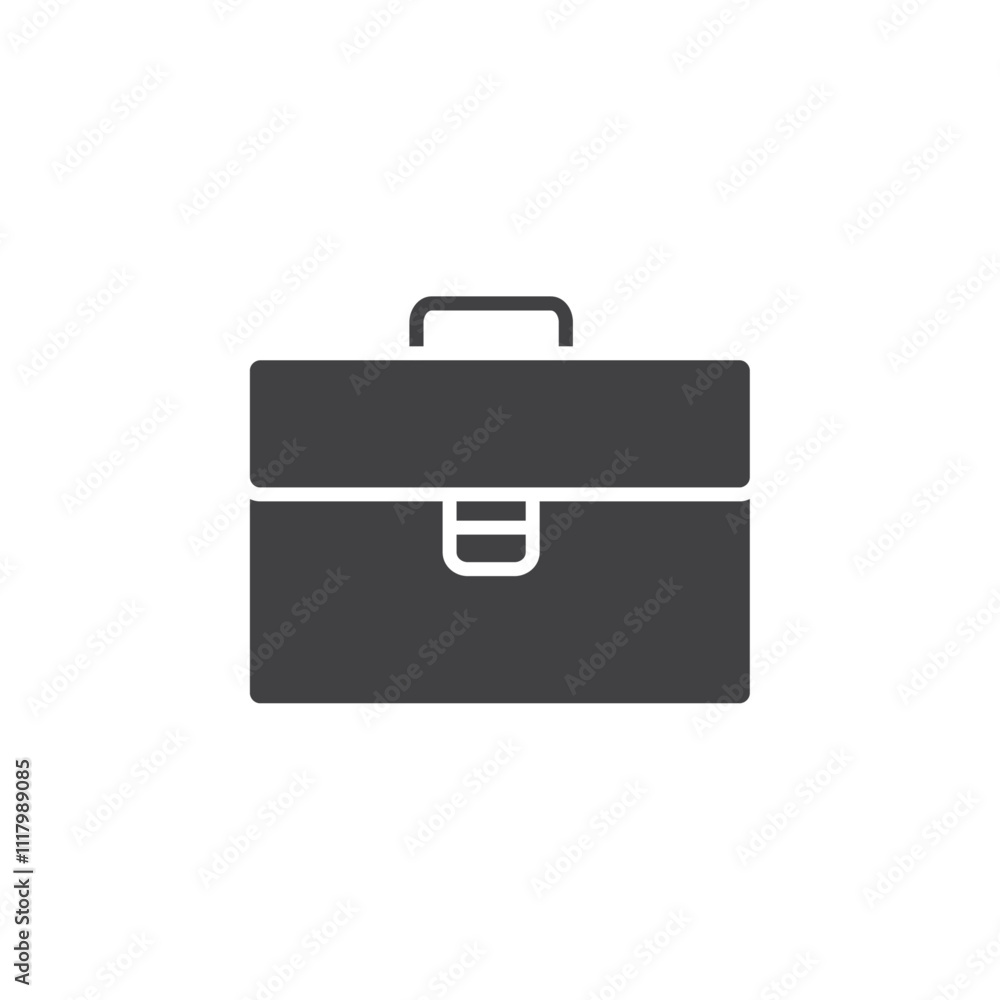 Briefcase icon flat and simple set design Briefcase icon flat and simple set design