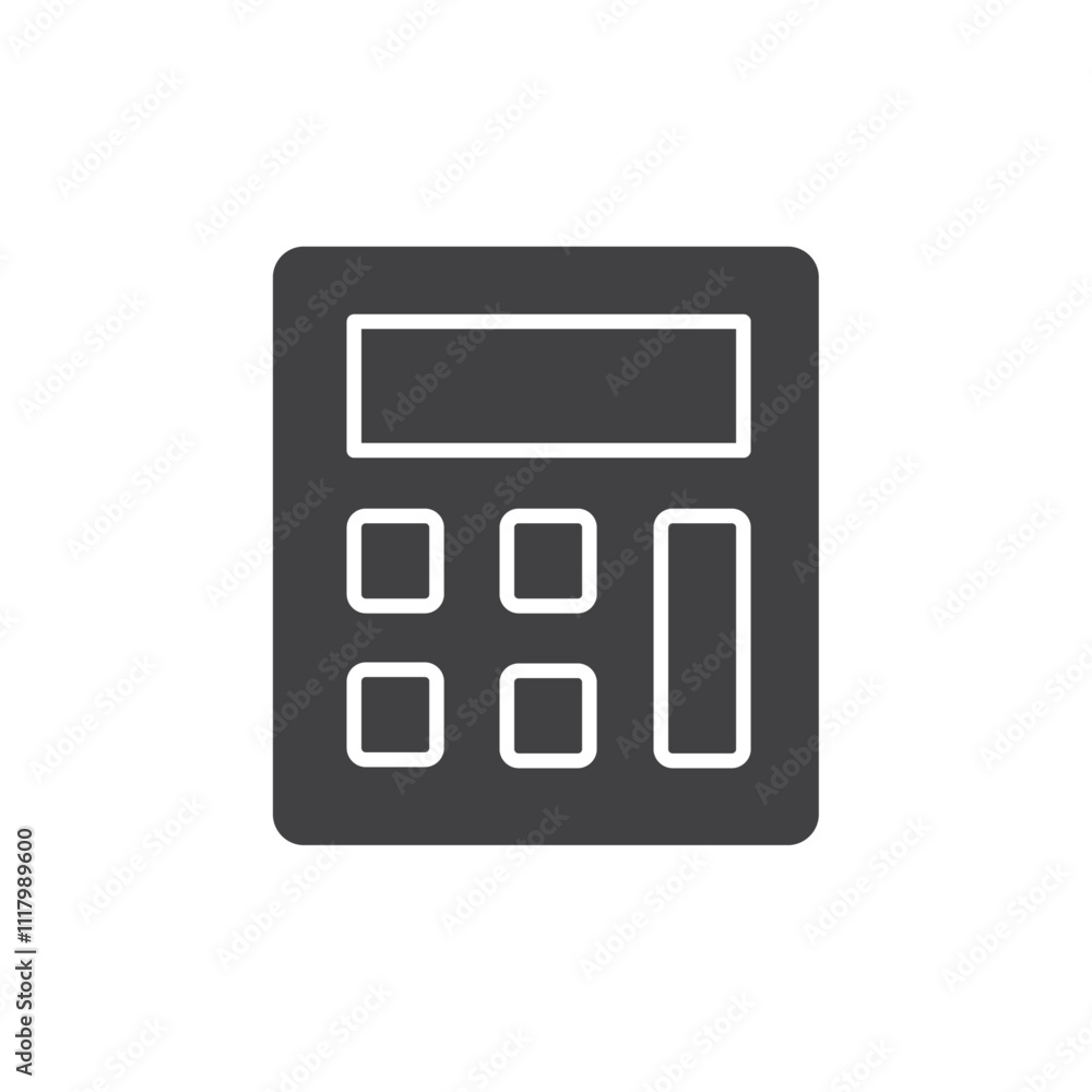 Calculator icon flat and simple set design Calculator icon flat and simple set design