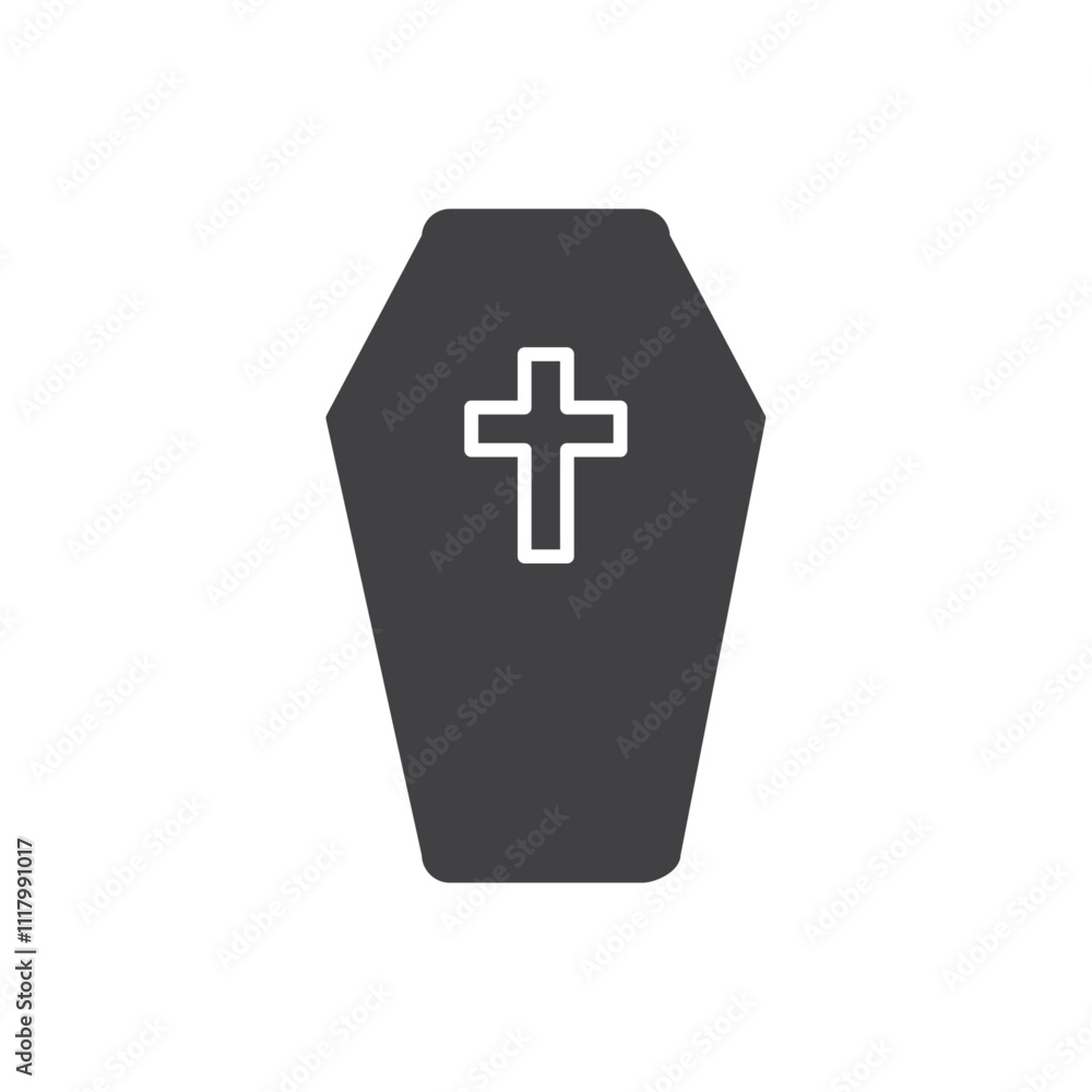 Coffin icon flat and simple set design Coffin icon flat and simple set design
