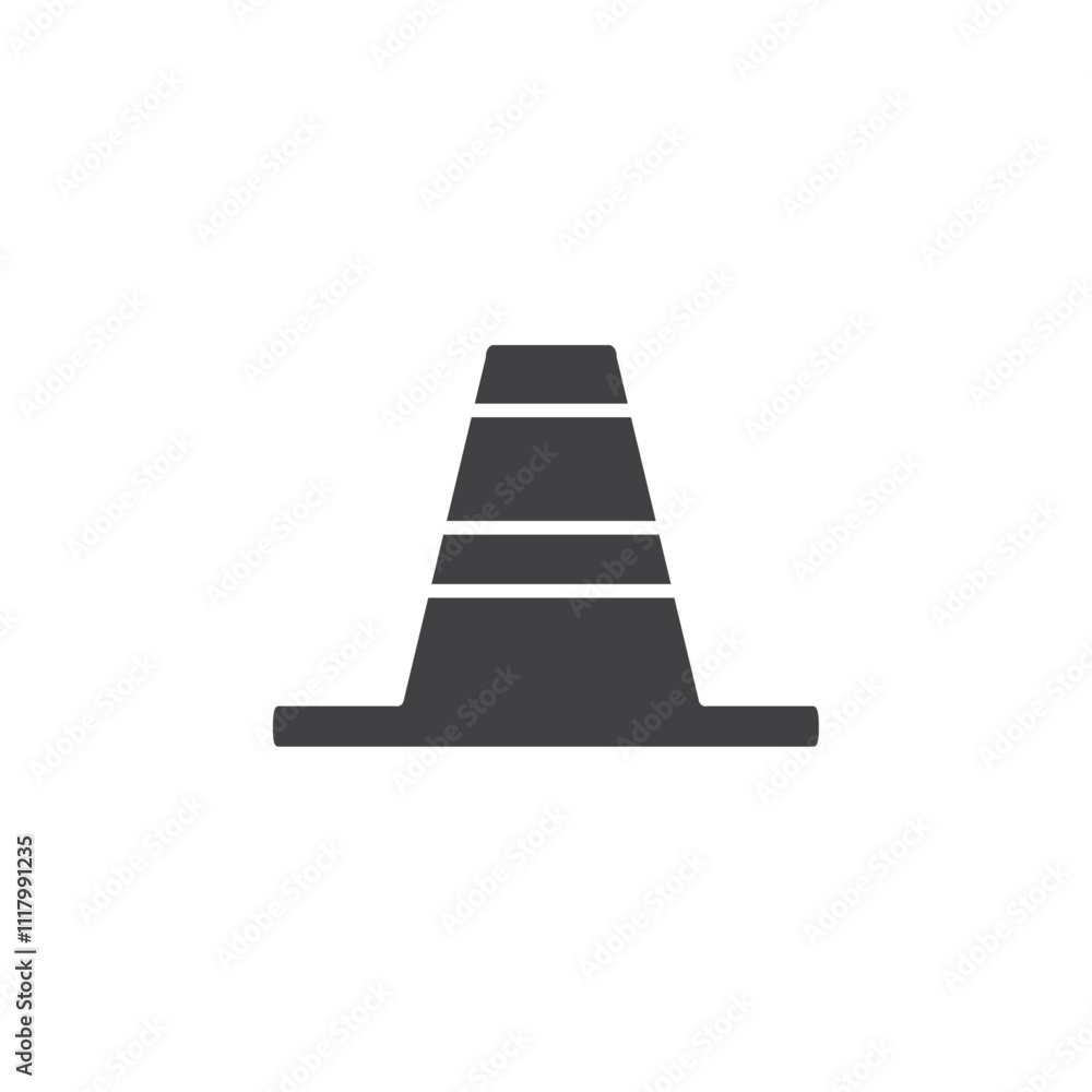 Cone icon flat and simple set design Cone icon flat and simple set design