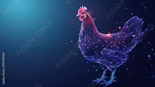 Abstract Rooster Illustration