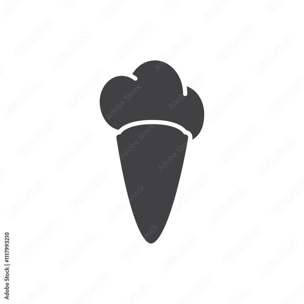 Ice cream icon flat and simple set design Ice cream icon flat and simple set design
