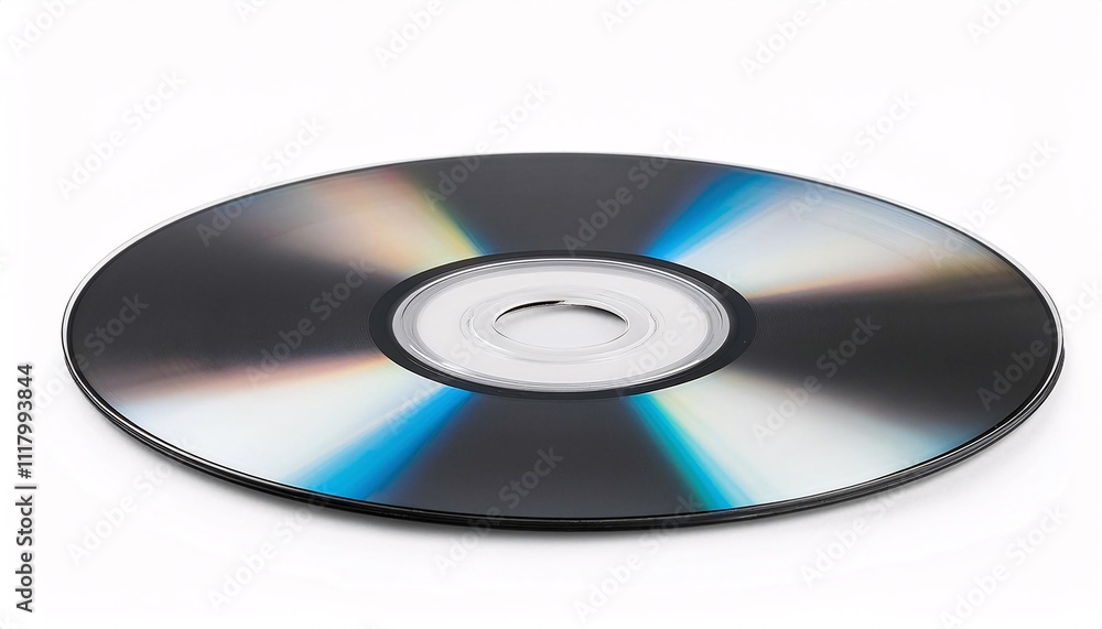 Close-Up of a CD on white background Close-Up of a CD on white background