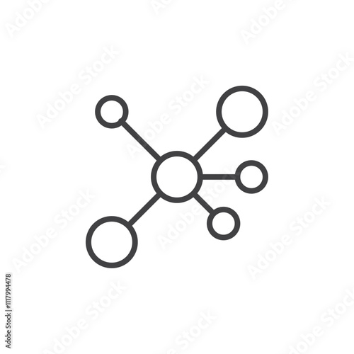 Molecule icon flat and simple set design