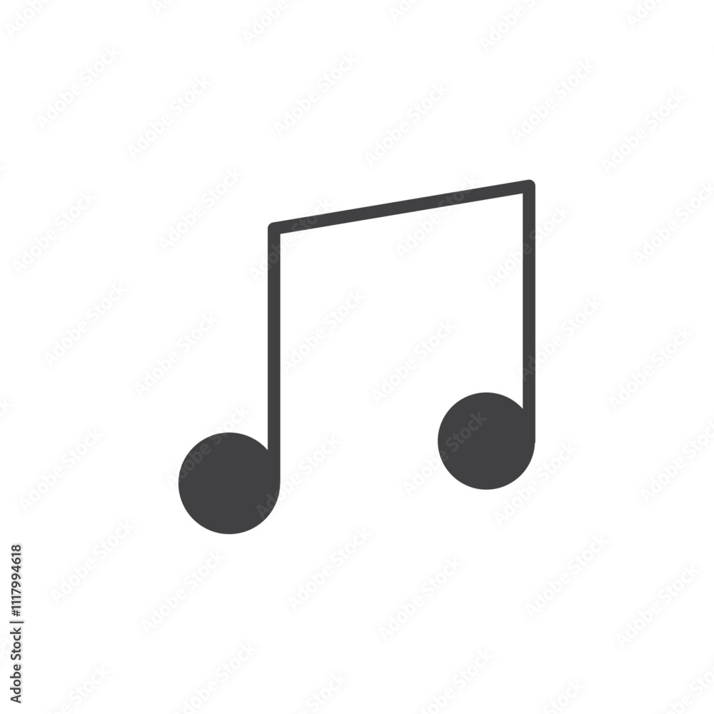Music icon flat and simple set design Music icon flat and simple set design