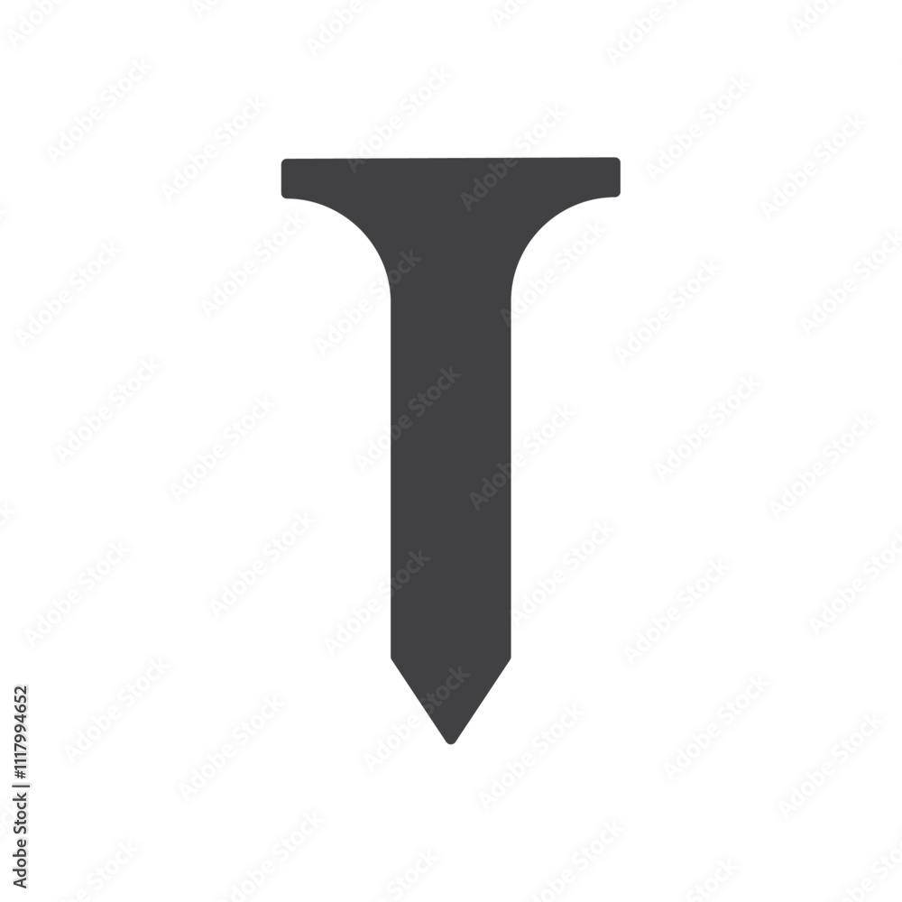 Nail icon flat and simple set design