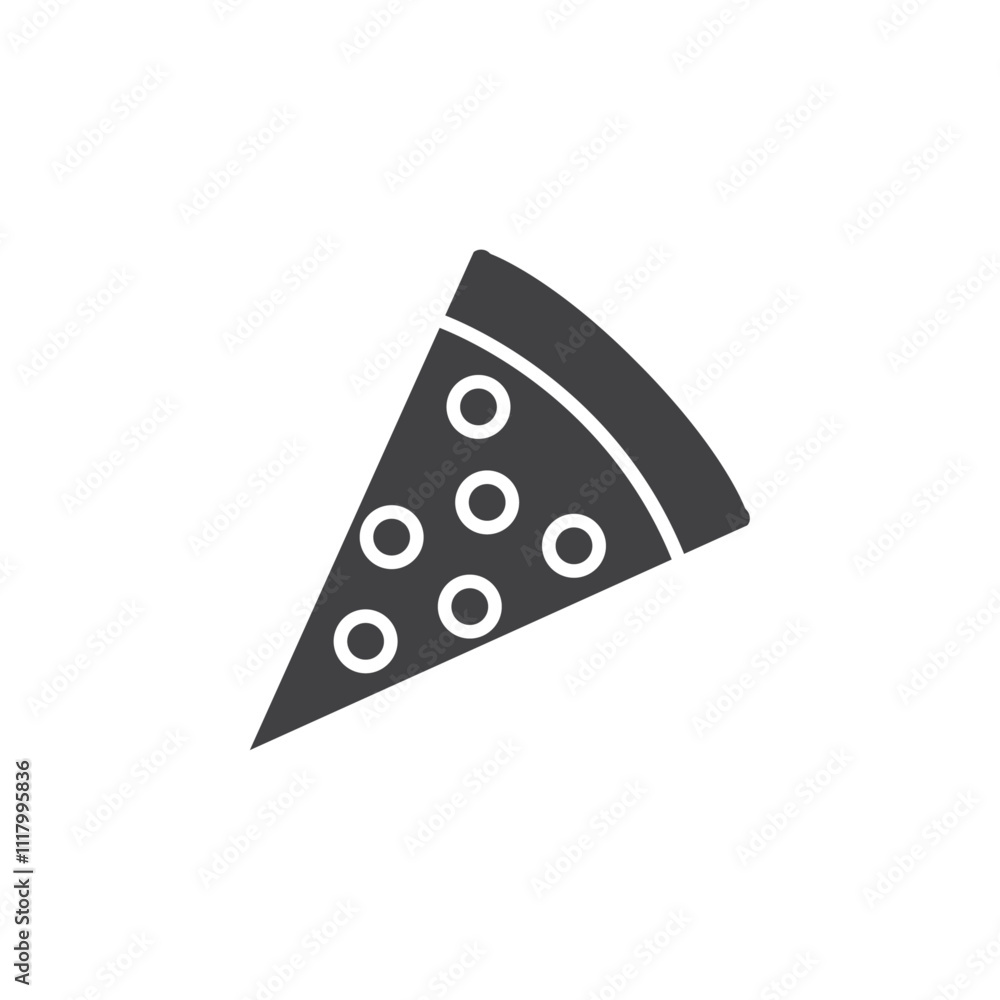 Pizza slice icon flat and simple set design Pizza slice icon flat and simple set design