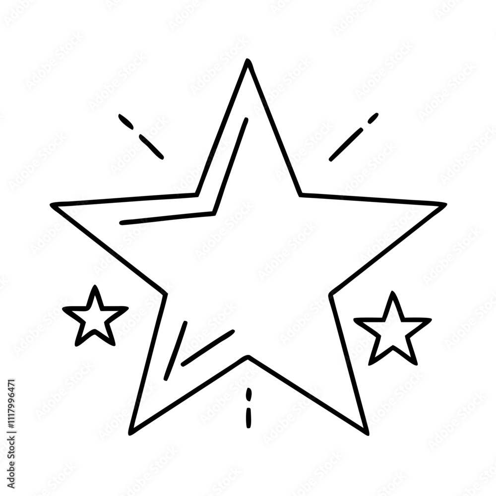 gold star icon, new year illustration, new year icon - simple black line art of gold star, symbolizing new year celebrations. new year vector. gold star icon, new year illustration, new year icon - simple black line art of gold star, symbolizing new year celebrations. new year vector.