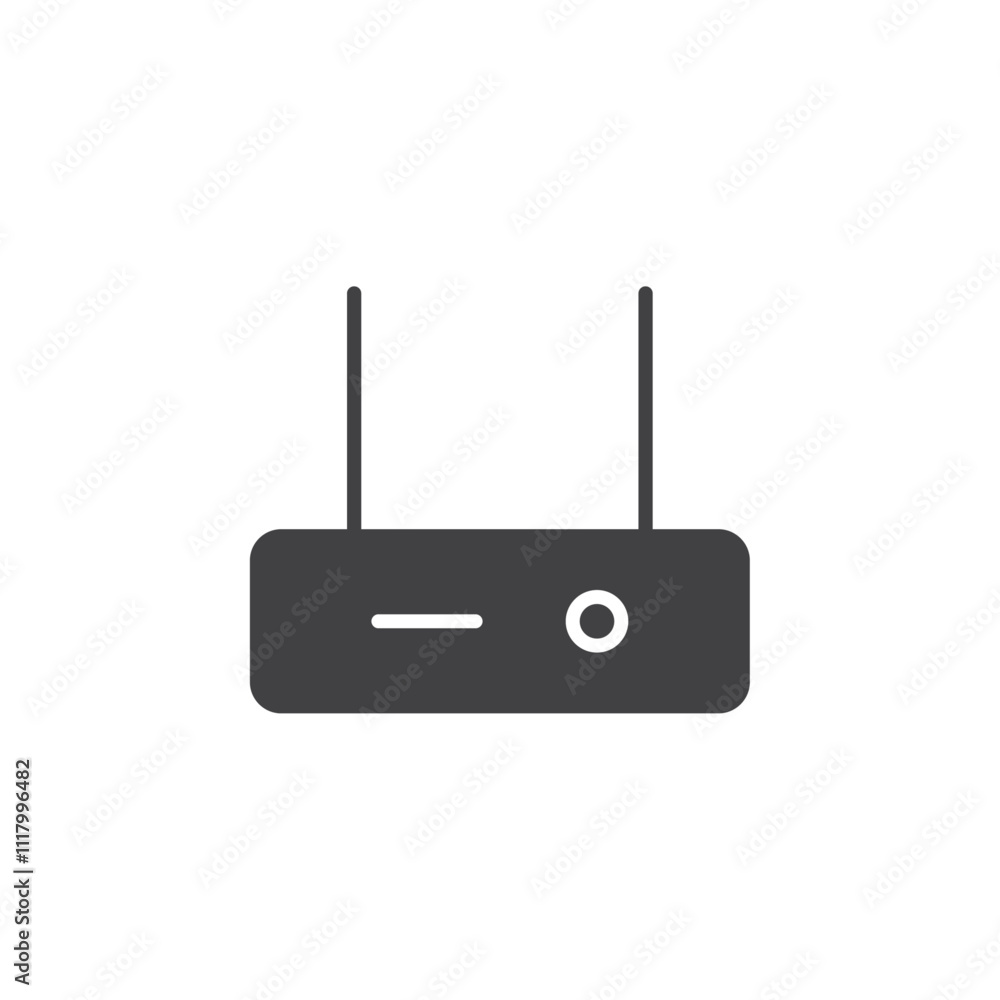 Router icon flat and simple set design Router icon flat and simple set design