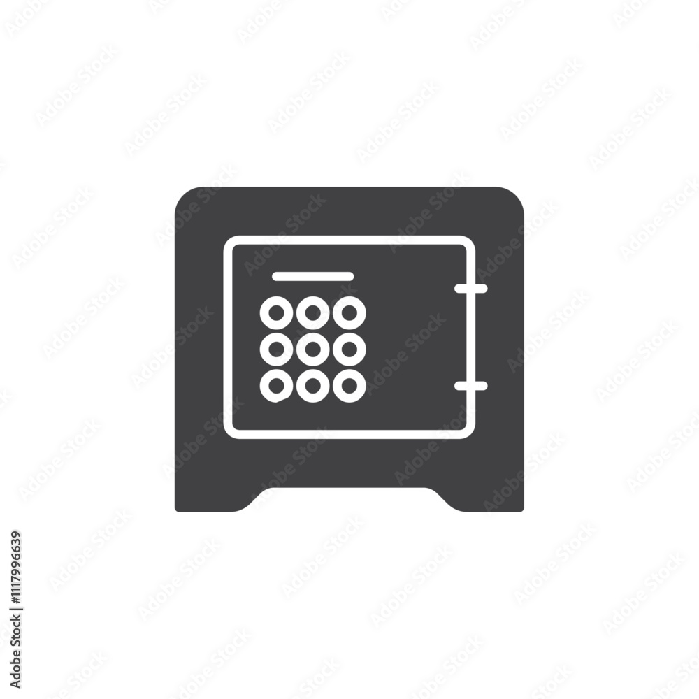 Safe icon flat and simple set design Safe icon flat and simple set design