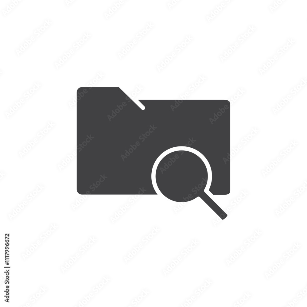 Search folder icon flat and simple set design Search folder icon flat and simple set design