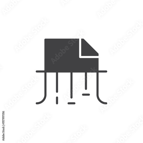 Shared file icon flat and simple set design