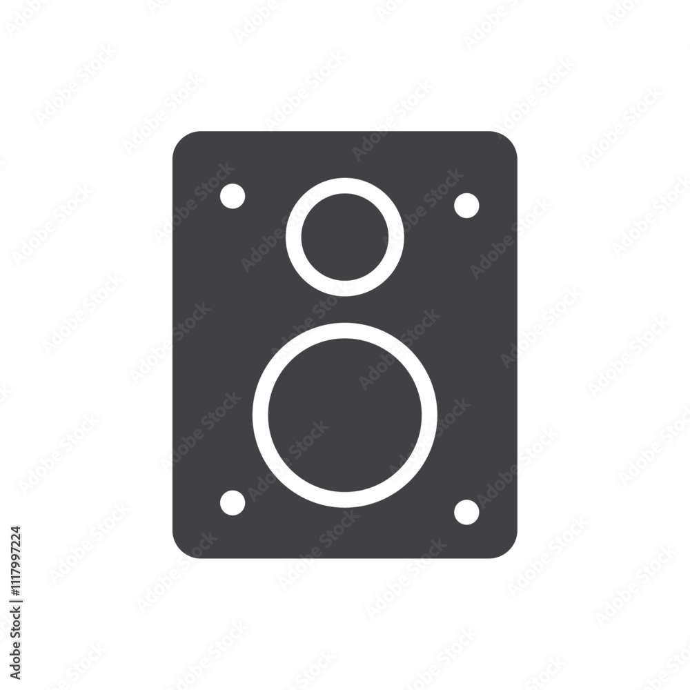 Speaker icon flat and simple set design Speaker icon flat and simple set design