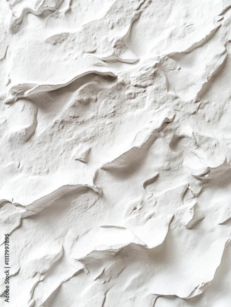 Obraz premium White textured surface, undulating, abstract forms.