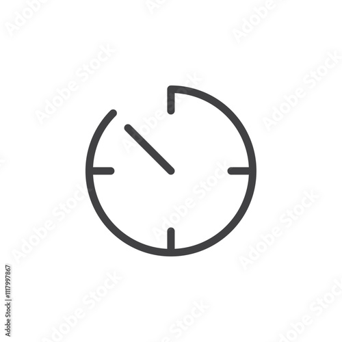 Time progress icon flat and simple set design