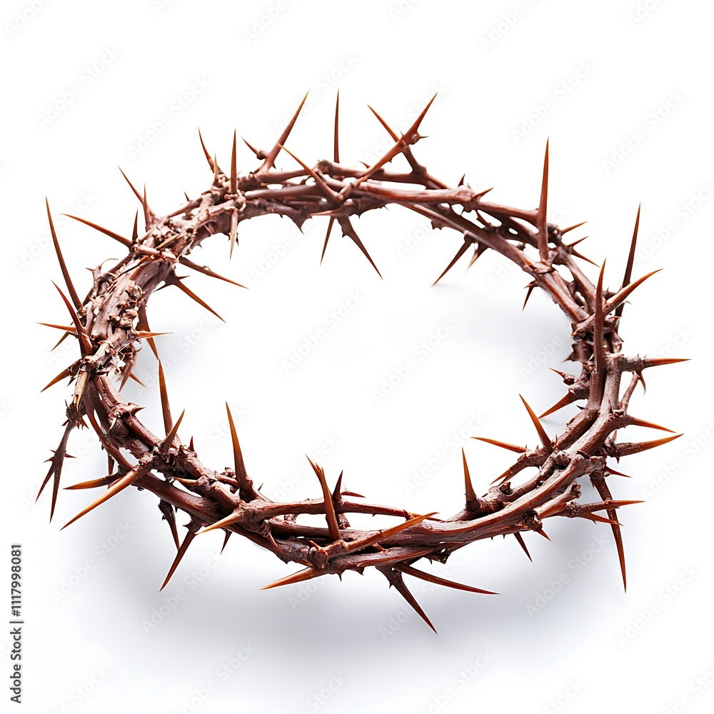 Obraz premium Crown of thorns on a white background.