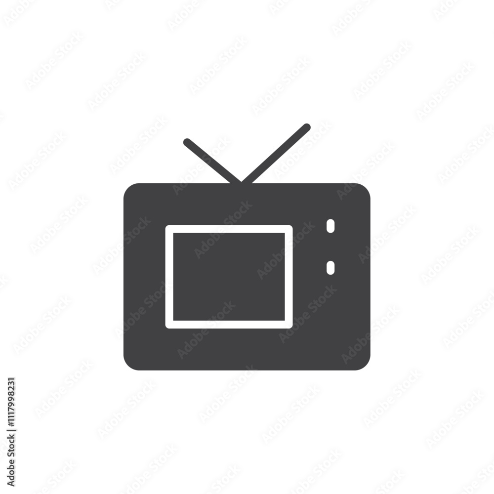 Tv icon flat and simple set design Tv icon flat and simple set design