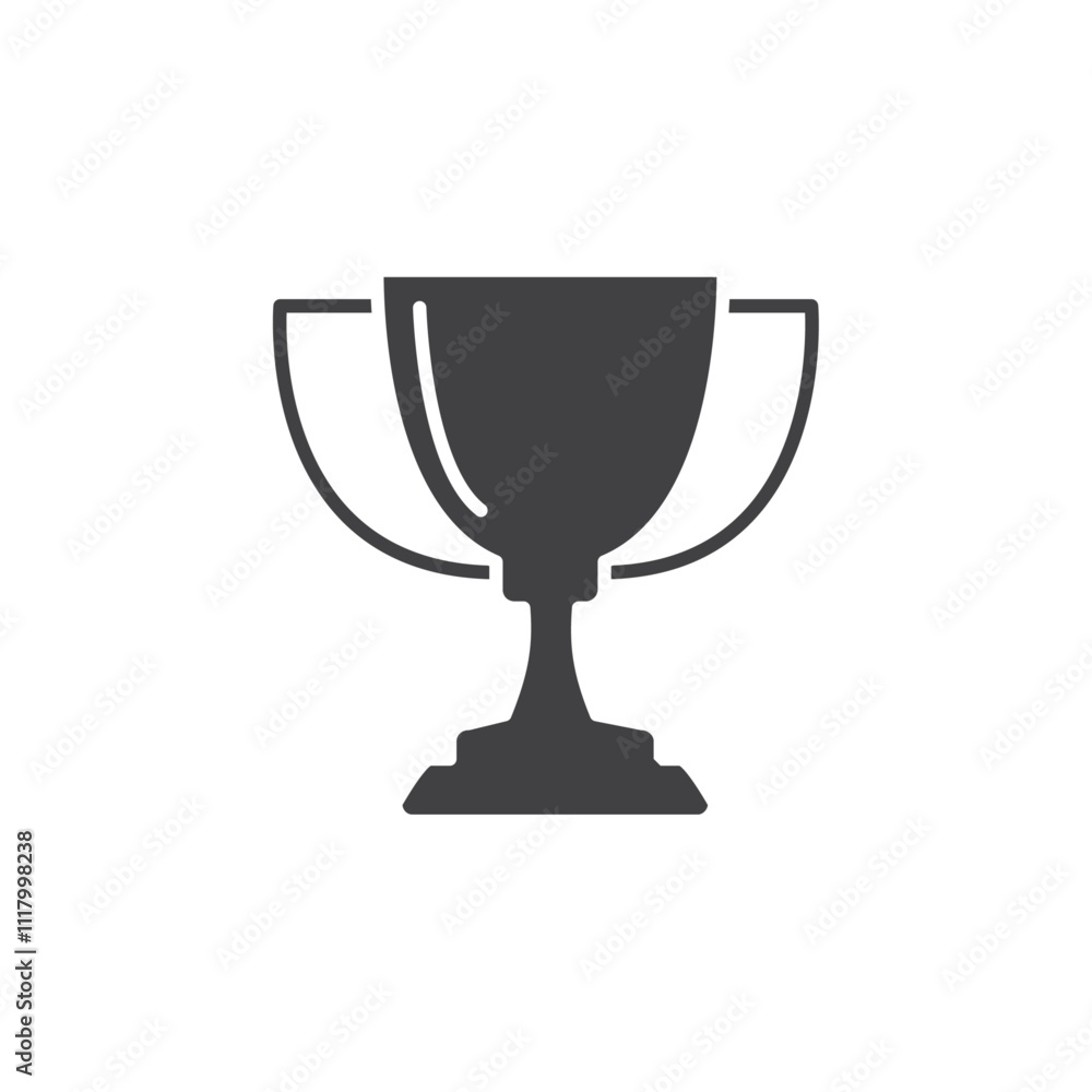 Trophy icon flat and simple set design Trophy icon flat and simple set design