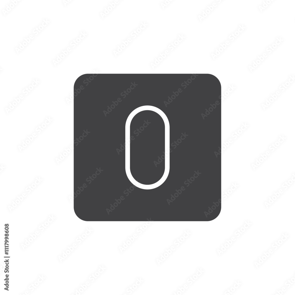 Zero key icon flat and simple set design Zero key icon flat and simple set design