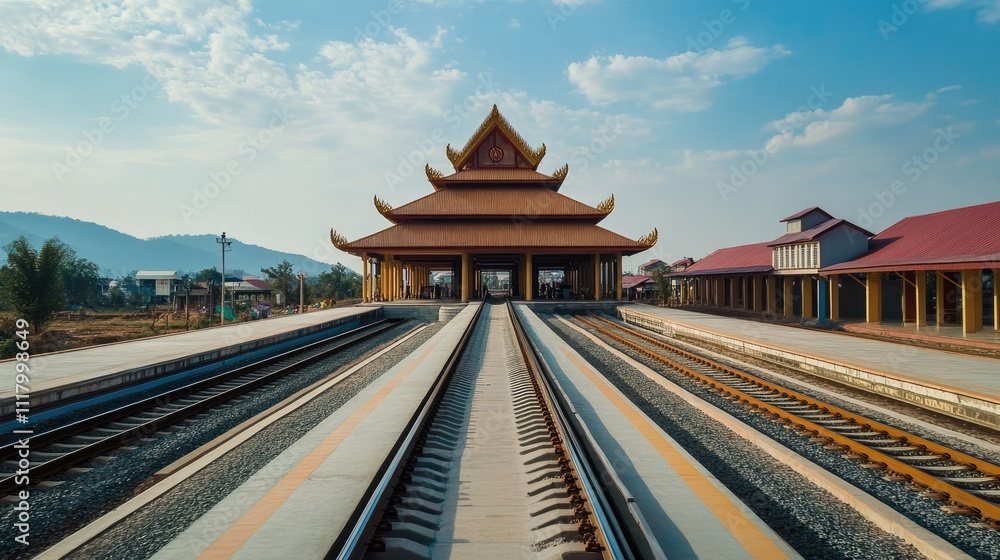 Scenic Train Station in Laos with Striking Architecture Scenic Train Station in Laos with Striking Architecture