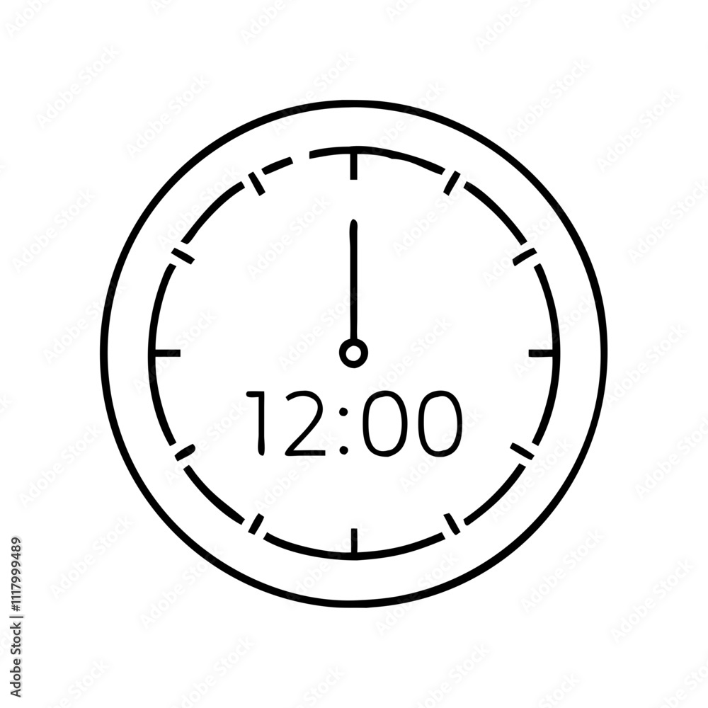 12 00 am clock icon, new year illustration, new year icon - simple black line art of 12 00 am clock, symbolizing new year celebrations. new year vector. 12 00 am clock icon, new year illustration, new year icon - simple black line art of 12 00 am clock, symbolizing new year celebrations. new year vector.