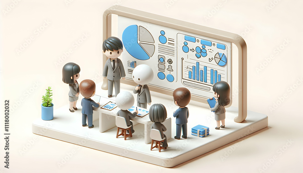 3D Business professionals planning strategies on a plain background with ample copy space on top concept as Business professionals planning strategies on a plain background emphasizing organized colla 3D Business professionals planning strategies on a plain background with ample copy space on top concept as Business professionals planning strategies on a plain background emphasizing organized colla