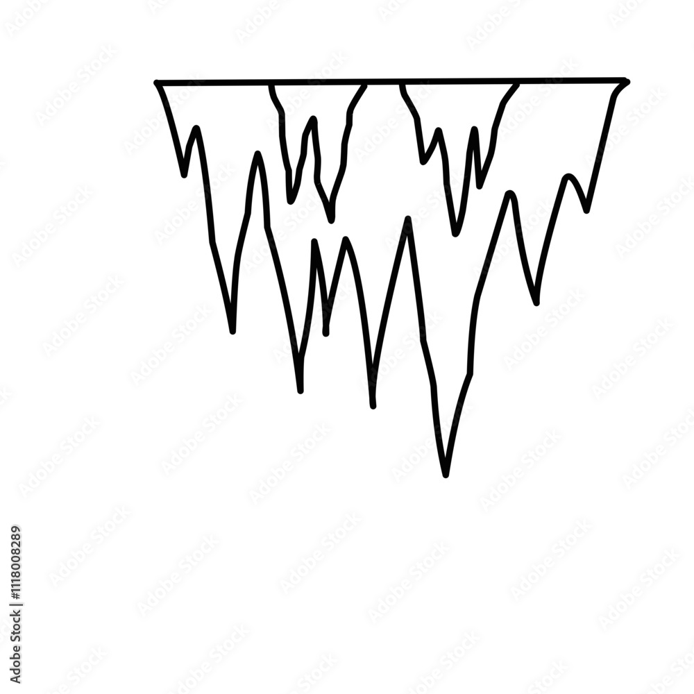 Stalactite Line Illustration Stalactite Line Illustration