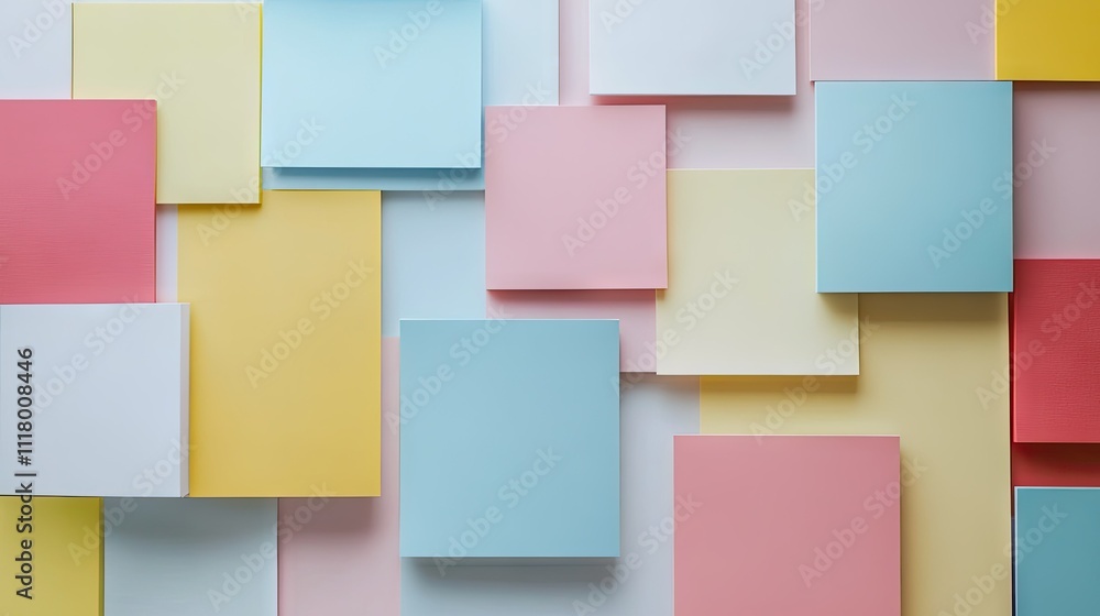 Colorful Sticky Notes on a White Background Colorful Sticky Notes on a White Background