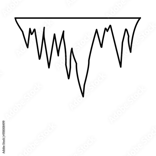 Stalactite Line Illustration 