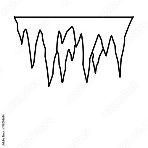Stalactite Line Illustration 