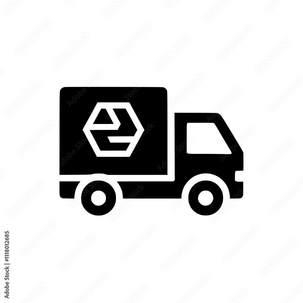 Fast shipping delivery truck outline icon Fast shipping delivery truck outline icon