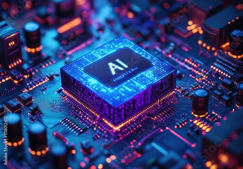 A computer chip with the letters AI on it photo