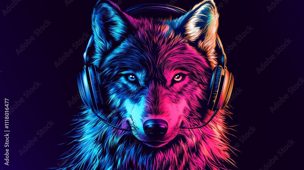 Stock image of a wolf animal head logo design for an E-Sport background wallpaper featuring an illustration gaming mascot. Stock image of a wolf animal head logo design for an E-Sport background wallpaper featuring an illustration gaming mascot.