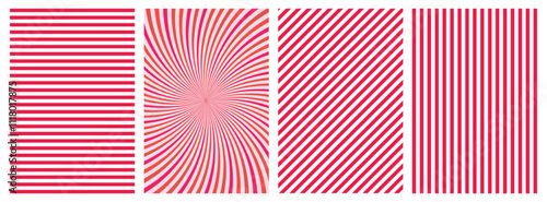 Groovy hippie 60s backgrounds. Fun cartoon hypnotic, rays, lollipop, stripes, chess. Vector posters in trendy retro psychedelic style. Merry Christmas vector backgrounds. Vintage old style, 30s, 40s
