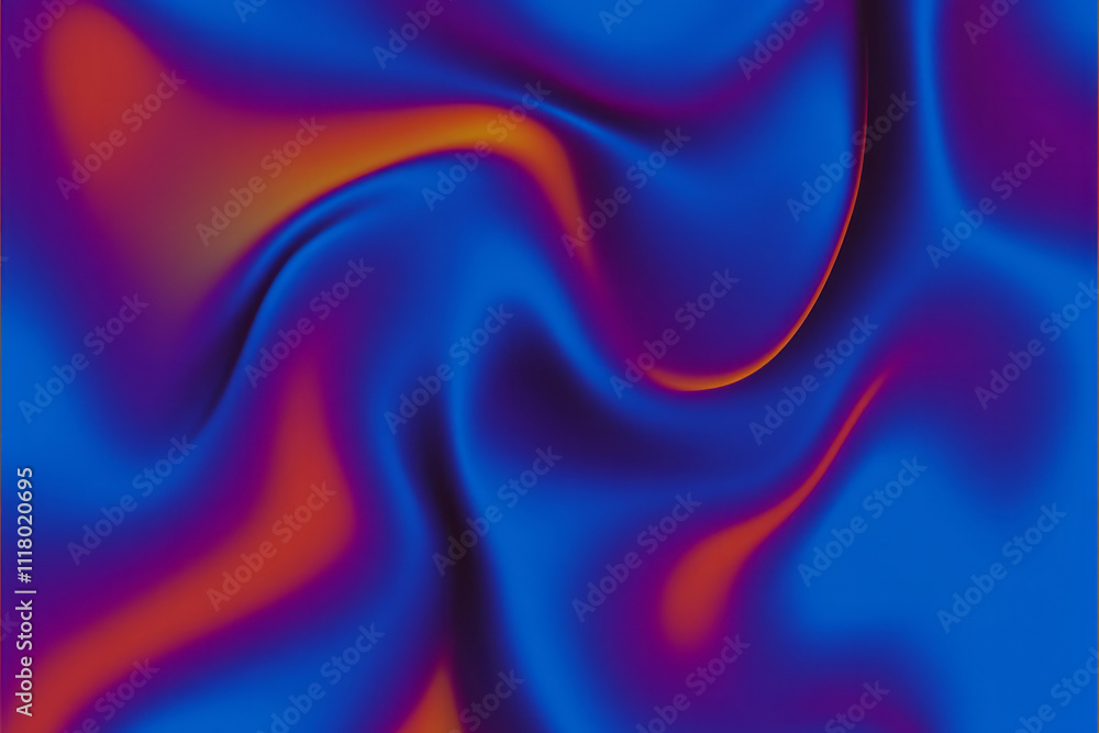 Obraz premium a blue and orange background with a wavy pattern