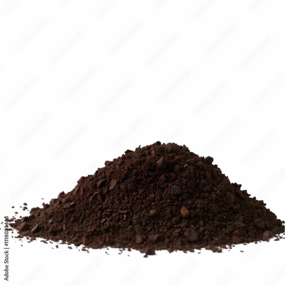 Pile of soil isolated on the white background Pile of soil isolated on the white background