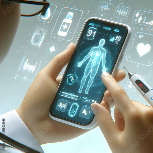 Wallpaper Mural 3D Close up of patient using telemedicine VR headset copy space concept as Close up of a patient using a telemedicine VR headset illustrating immersive remote therapy and advanced virtual healthcare e Torontodigital.ca