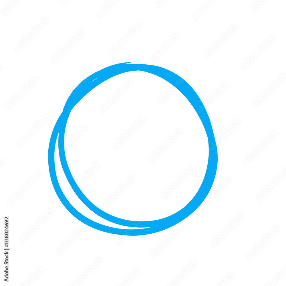Hand Drawn Blue Circle Hand Drawn Blue Circle