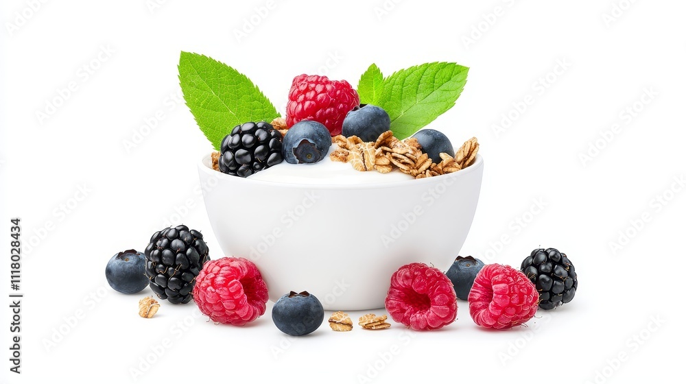 For a nutritious snack, try a bowl of yogurt topped with berries and granola. For a nutritious snack, try a bowl of yogurt topped with berries and granola.