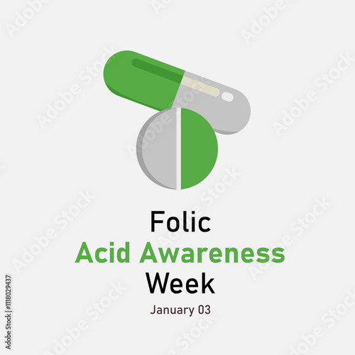 vector graphic of Folic Acid Awareness Week good for national Folic Acid Awareness Week celebration. flat design. flyer design.flat illustration.