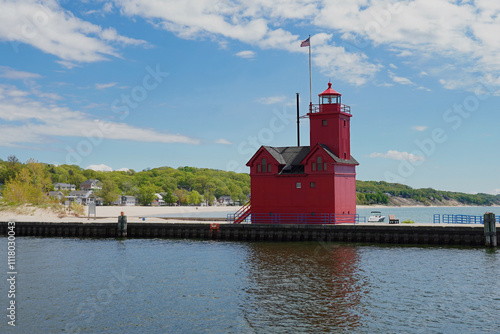 Big Red Lighthouse in Holland Michigan